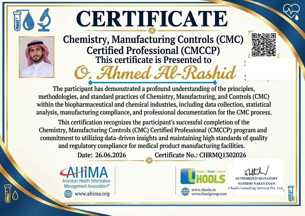Healthcare and Pharma Program Certificate